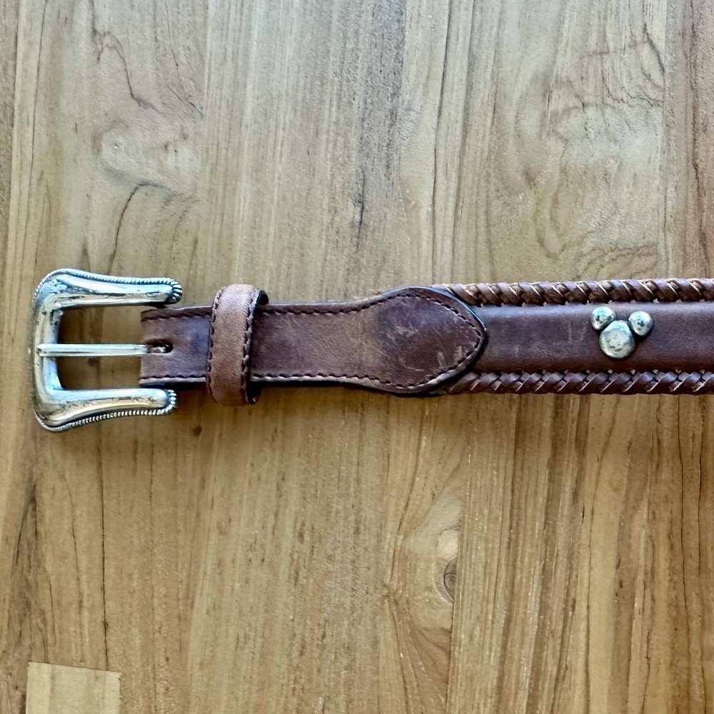 Vintage 1996 Brighton Disney Mickey Mouse Leather Belt